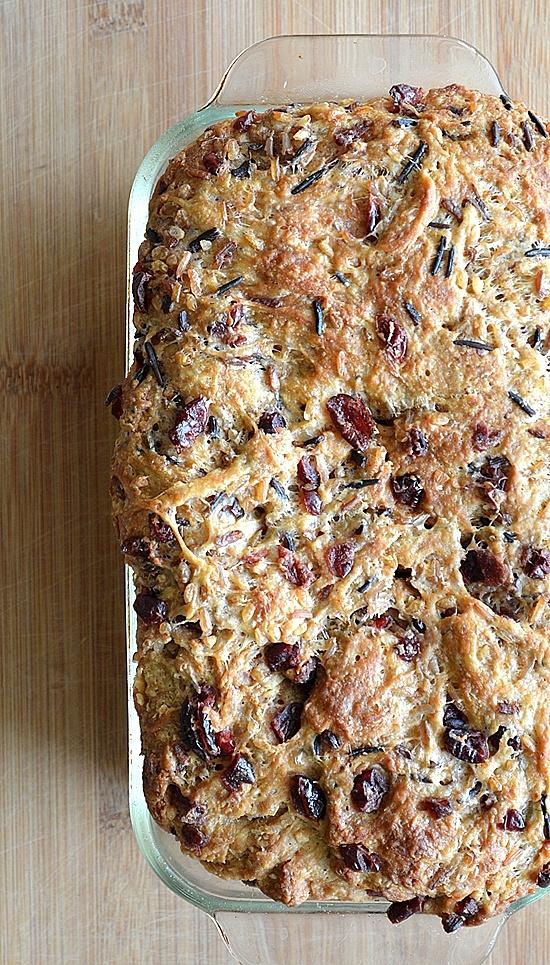 Cranberry wild rice bread