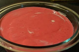 Raspberry and vanilla mousse