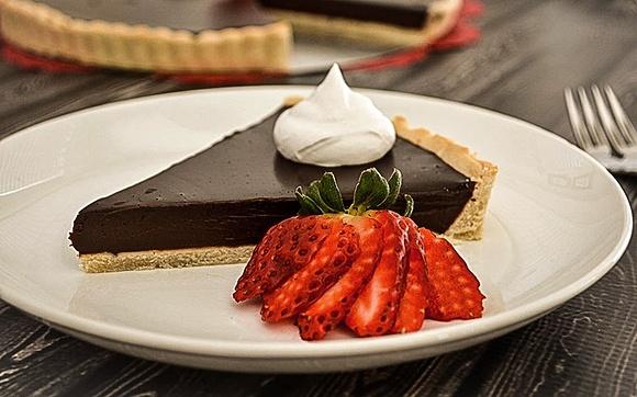 Vegan chocolate ganache tart
