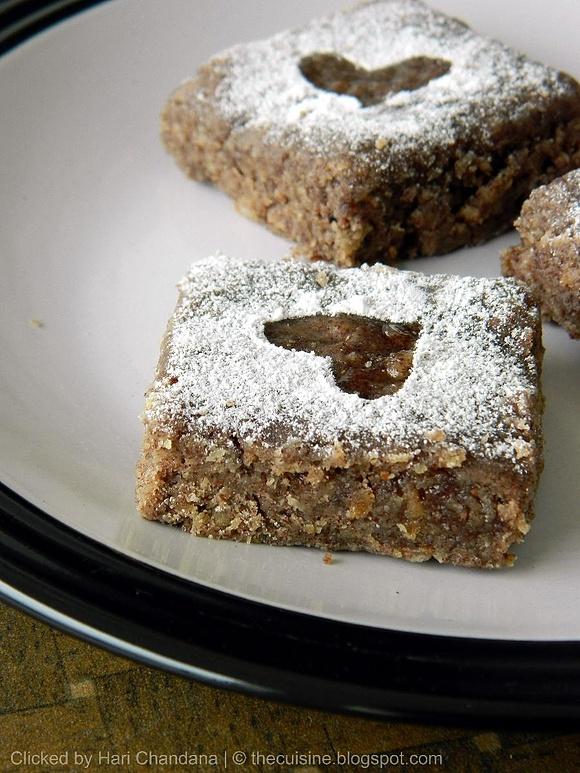Kobbari ragi burfi - coconut and finger millet flour sweet
