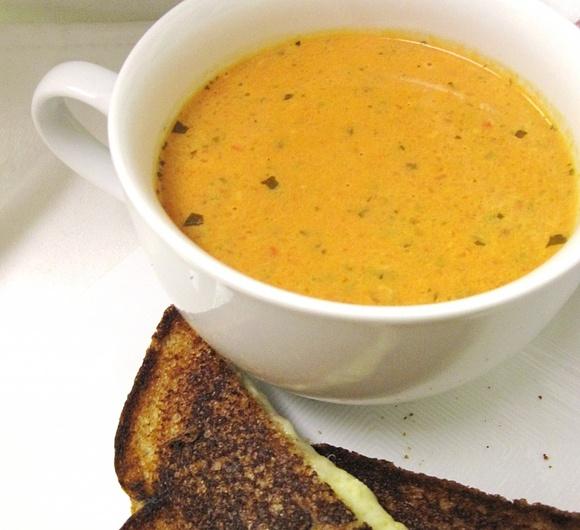 Creamy tomato basil soup