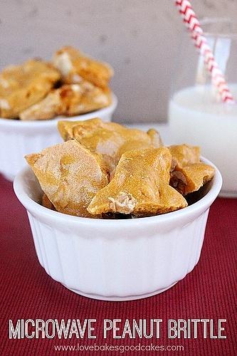Microwave peanut brittle