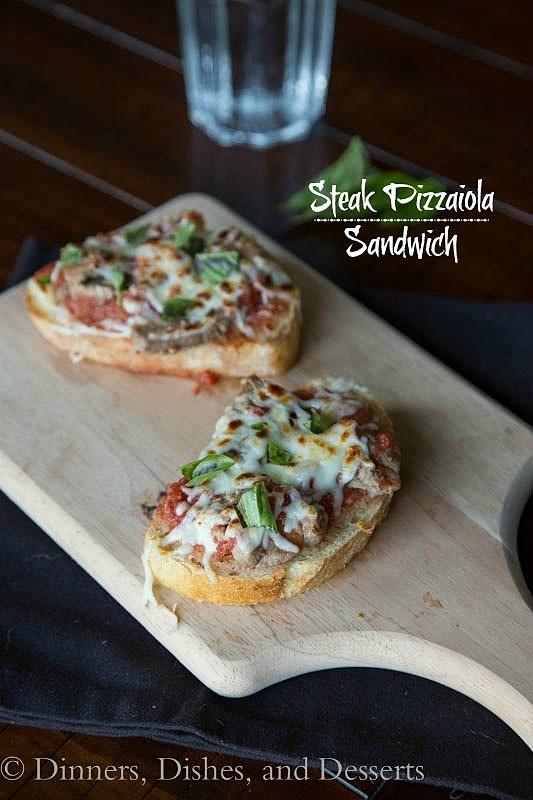 Steak Pizzaiola Open Face Sandwiches