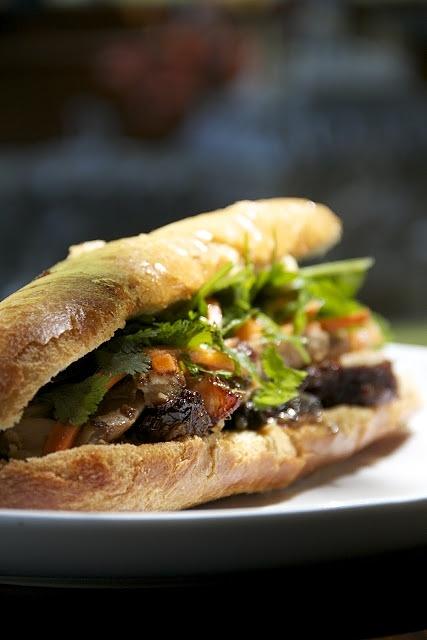 Pork belly banh mi: a sandwich a day