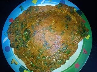Palak dosa - nutritious green indian breakfast