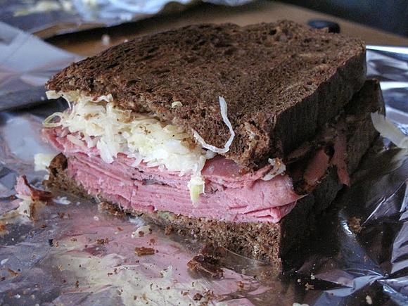 Heaven in a sandwich: corned beef and pastrami sandwich