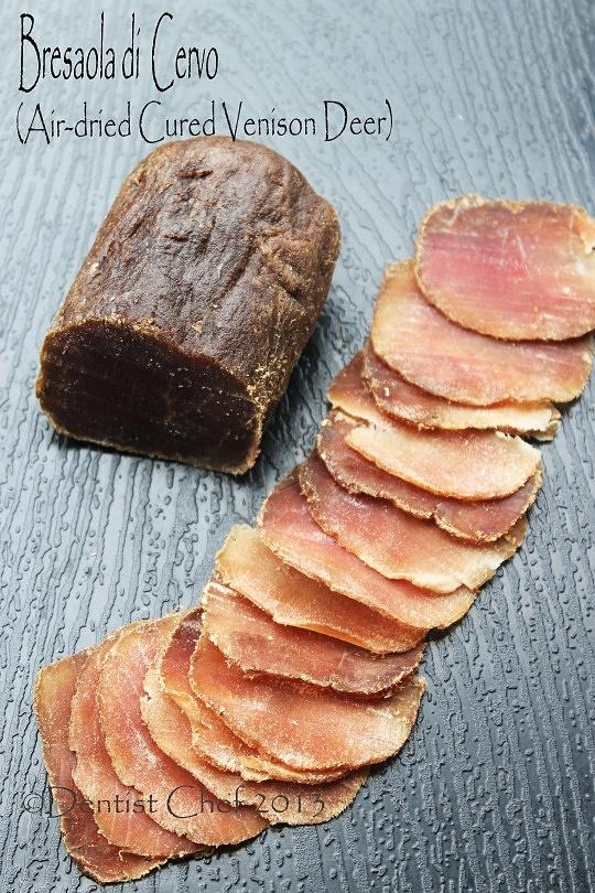 Homemade venison bresaola italian air dried cured deer meat