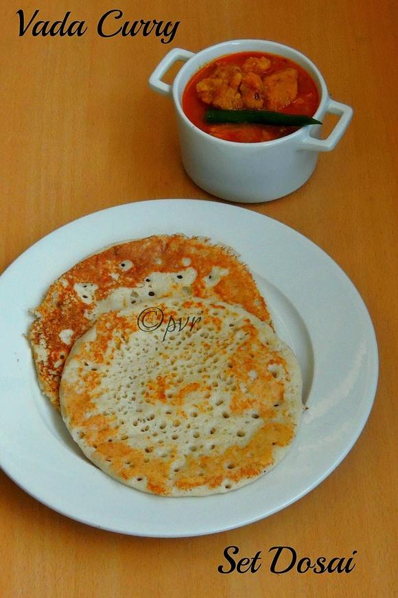 Set Dosai and Vada Curry