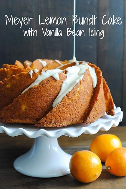 Meyer Lemon Bundt Cake with Vanilla Bean Icing