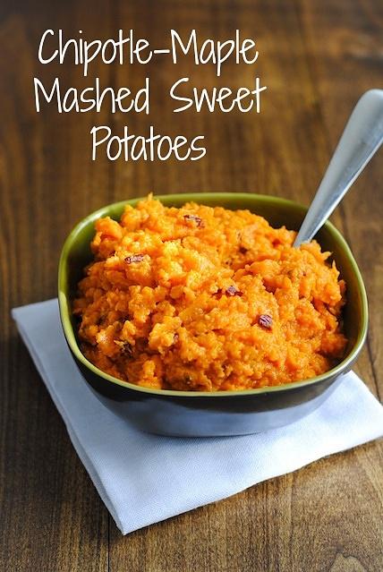 Chipotle maple mashed sweet potatoes