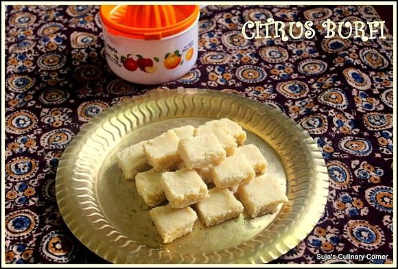Citrus burfi - sweet lime fudge