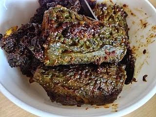 Stuffed karela with spices and daal