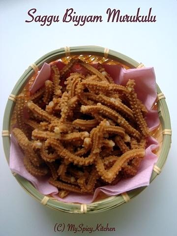 Indian saggu biyyam murukulu recipe