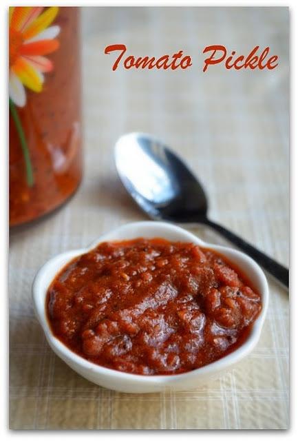 Thakkali urugai tomato pickle