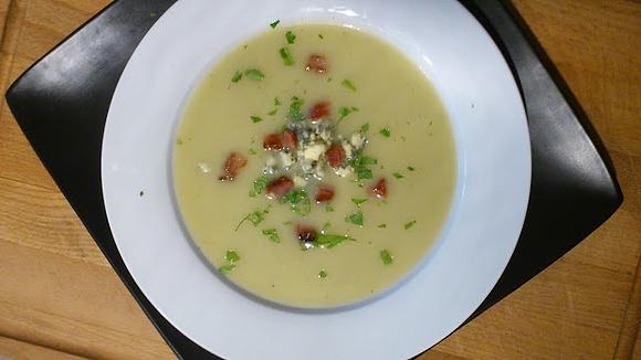 Celery Soup with Stilton and Bacon