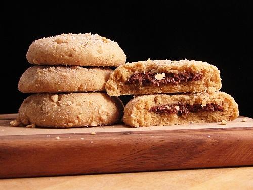 Peanut butter nutella filled cookies