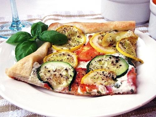 Goat Cheese and Lemon Veggie Pizza