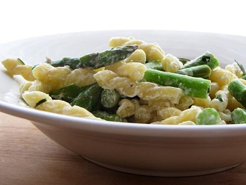 Asparagus Pasta with Goat Cheese