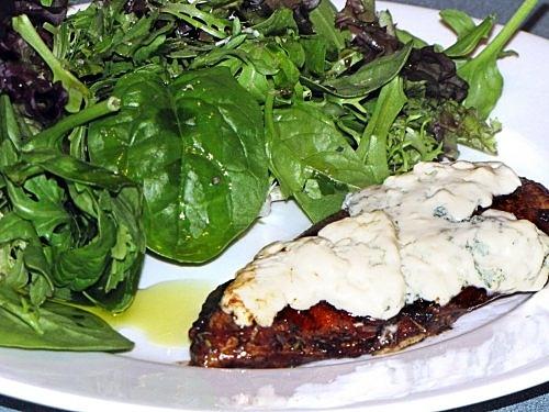Blue cheese smothered balsamic chicken