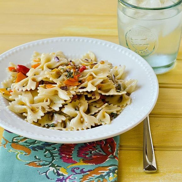 Honey lemon pasta salad