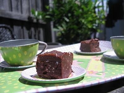 Chocolate cashew fudge and nut roast