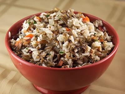 Wild rice pilaf with pecans and cranberries
