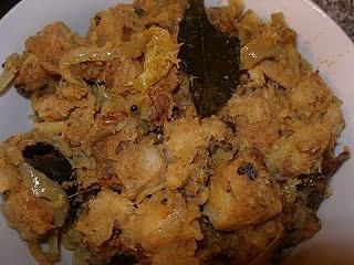 Plantain curry with mustard seeds and coconut