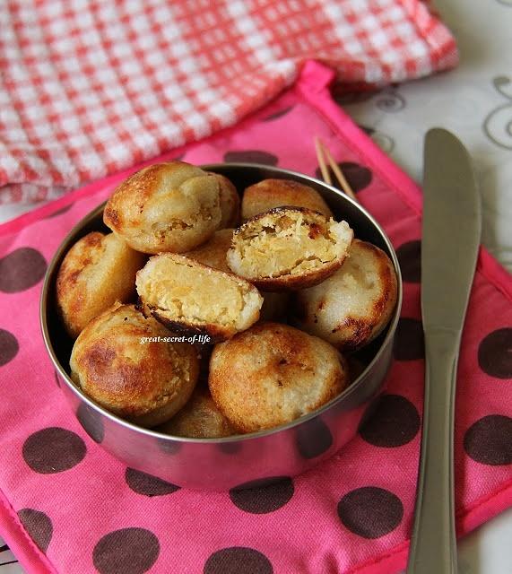 Sugiyan with bengal gram stuffing - indian snack