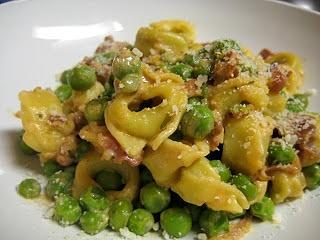 Tortellini with Peas and Prosciutto