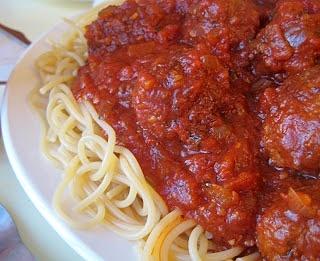 Pioneer Woman's Spaghetti and turkey meatballs