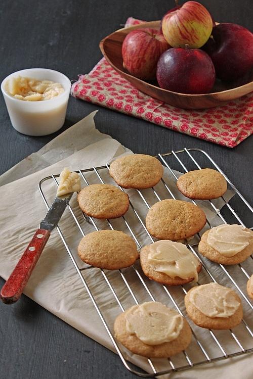Apple Cinnamon Cookies with Brown Butter Icing
