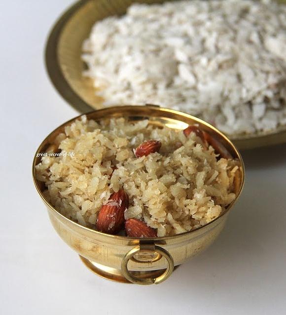 Sweet aval - quick jaggery beaten rice dessert