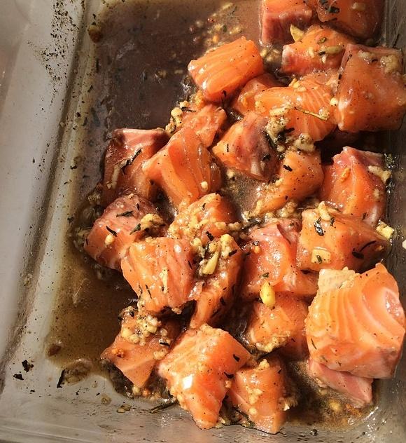 Salmon with ginger caramel