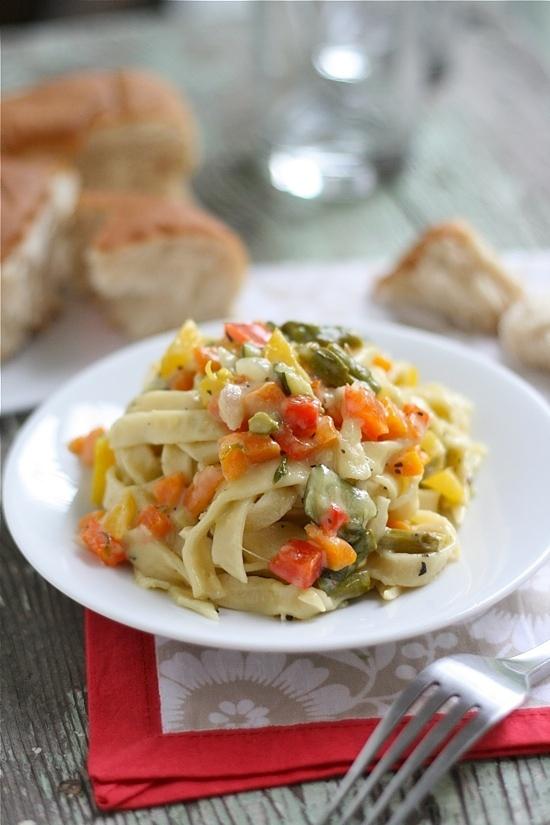 Summer veggie pasta primavera