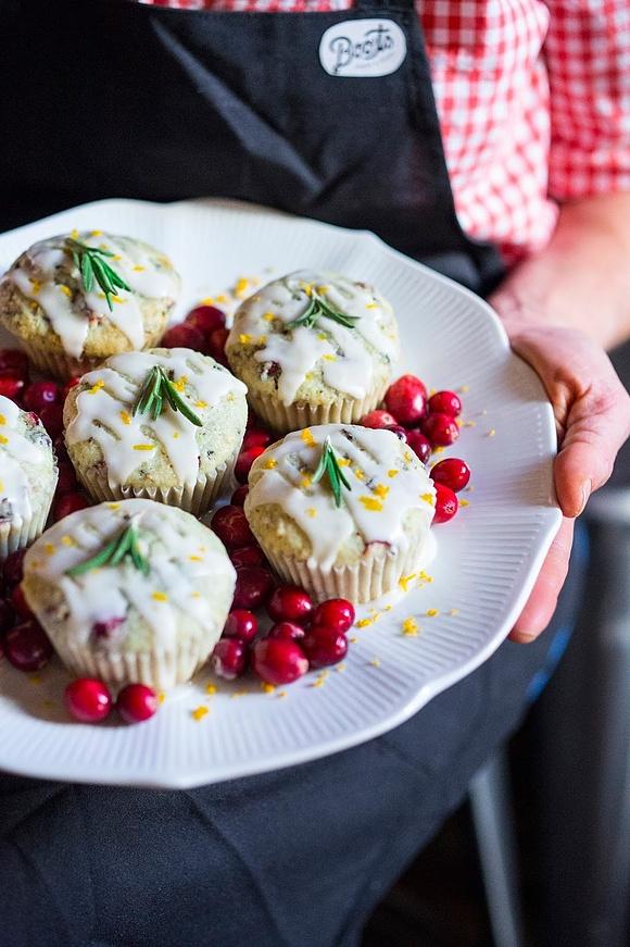 Cranberry Orange Muffins with Rosemary