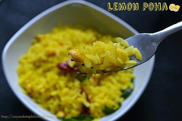 Lemon Poha / Lemon Aval