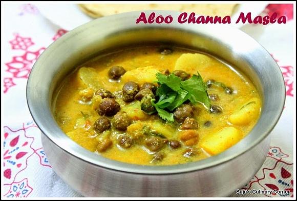 Aloo channa masala potato chickpeas curry