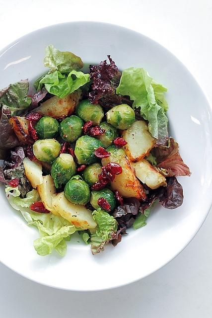 Brussel Sprouts, Potatoes and Cranberries