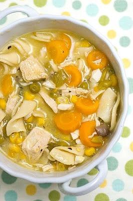 Chunky chicken noodle soup ideal for post-surgery recovery
