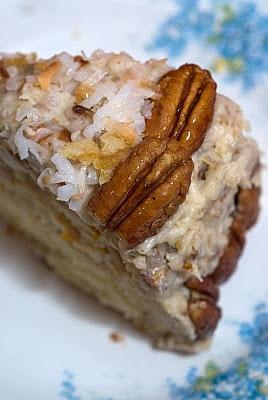 Fresh orange italian cream cake