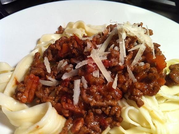 Tagliatelle with star anise and smoked bacon Bolognese