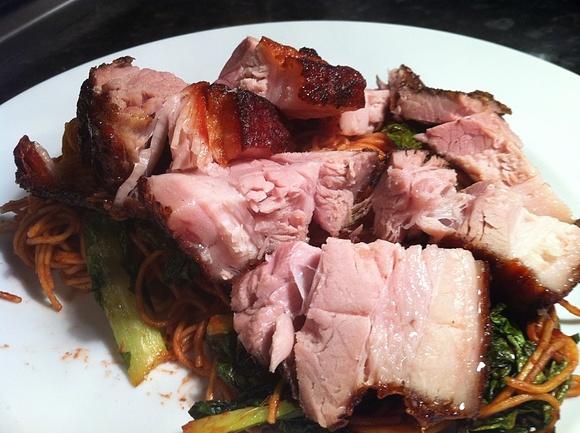 Pork belly with chinese spices cooked sous vide for 50 hours