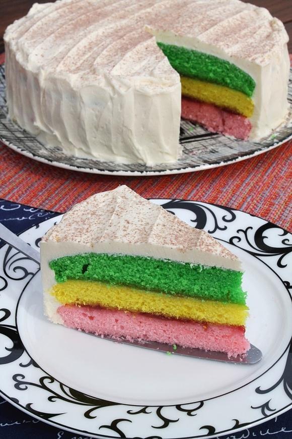 Easy Italian Rainbow Cookie Cake