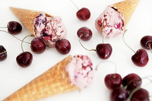 Cherry ice cream no ice cream maker needed