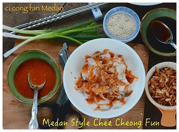 Steamed rice rolls medan style chee cheong fun