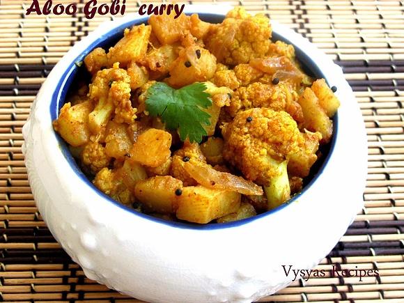 Aloo gobi sabzi - cauliflower and potato curry