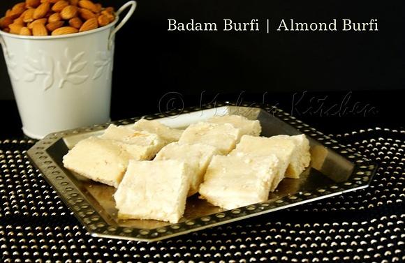 Almond burfi - traditional indian sweet