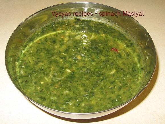 Palak keerai masiyal - spinach masiyal with toor dal