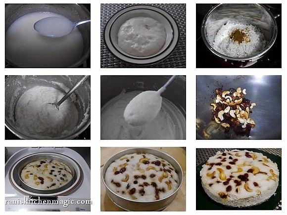 Vattayappam: traditional kerala steamed sweet snack