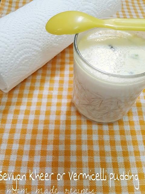 Vermicelli pudding recipe or seviyan kheer